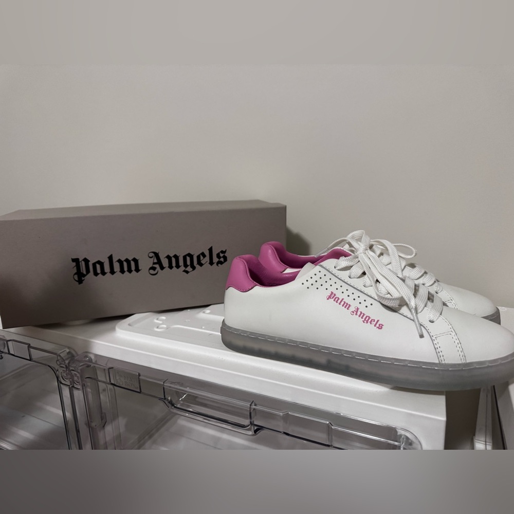 Authentic Palm Angels Pink and White Sneakers - Picture 1 of 4